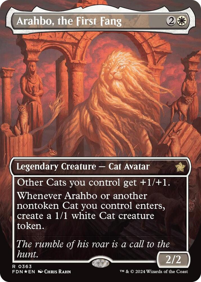 Arahbo, the First Fang (Borderless) (Mana Foil) #363 R - Foundations Pokemon card