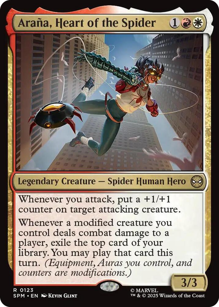 Arana, Heart of the Spider #123 R - Marvel's Spider-Man Pokemon card