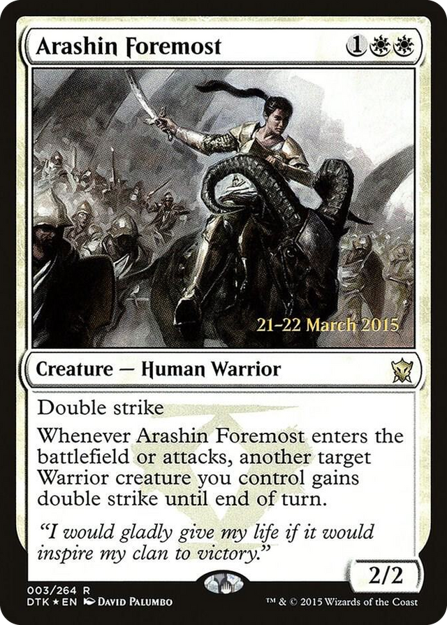 0003 Arashin Foremost R Prerelease Cards
