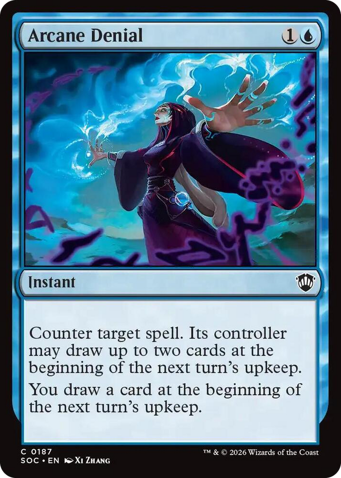 Arcane Denial #187 C - Commander: Secrets of Strixhaven Pokemon card