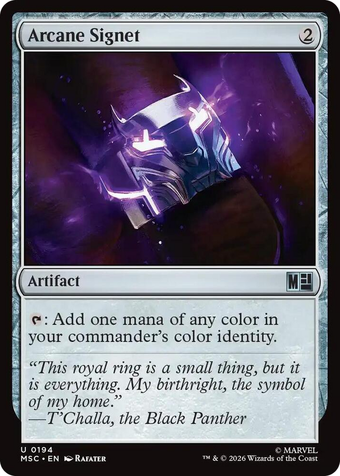 Arcane Signet (0194) #194 U - Commander: Marvel Super Heroes Pokemon card