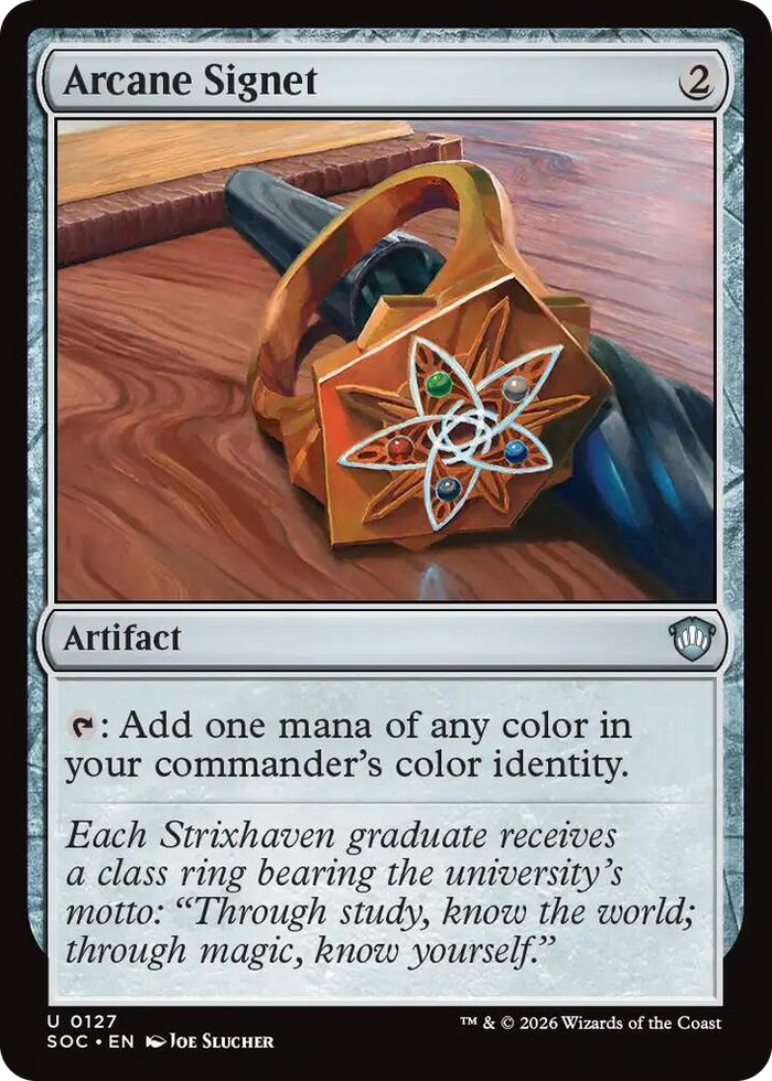 Arcane Signet #127 U - Commander: Secrets of Strixhaven Pokemon card