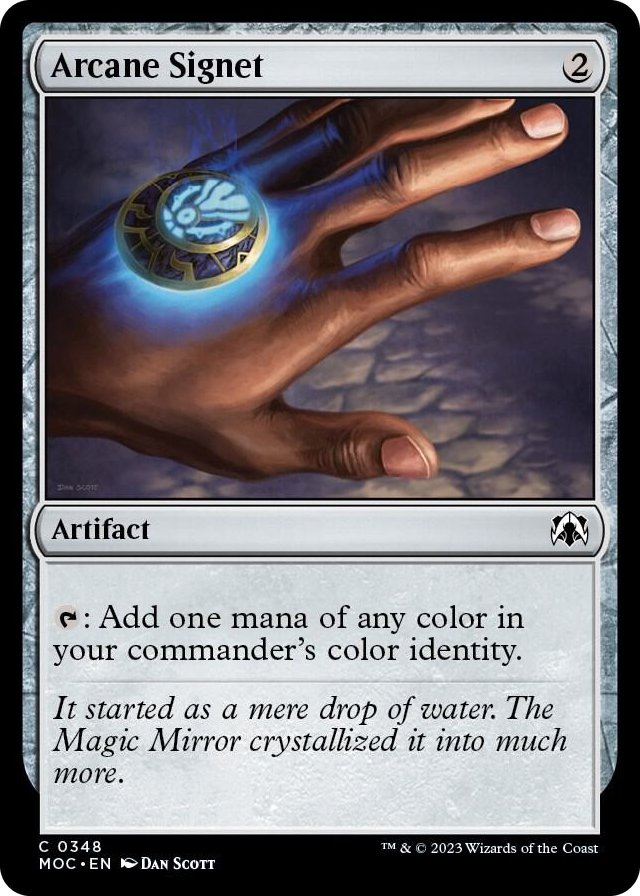 Arcane Signet #348 C - Commander: March of the Machine Pokemon card