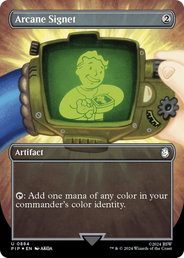 0884 Arcane Signet (Borderless) (Surge Foil) U Universes Beyond: Fallout