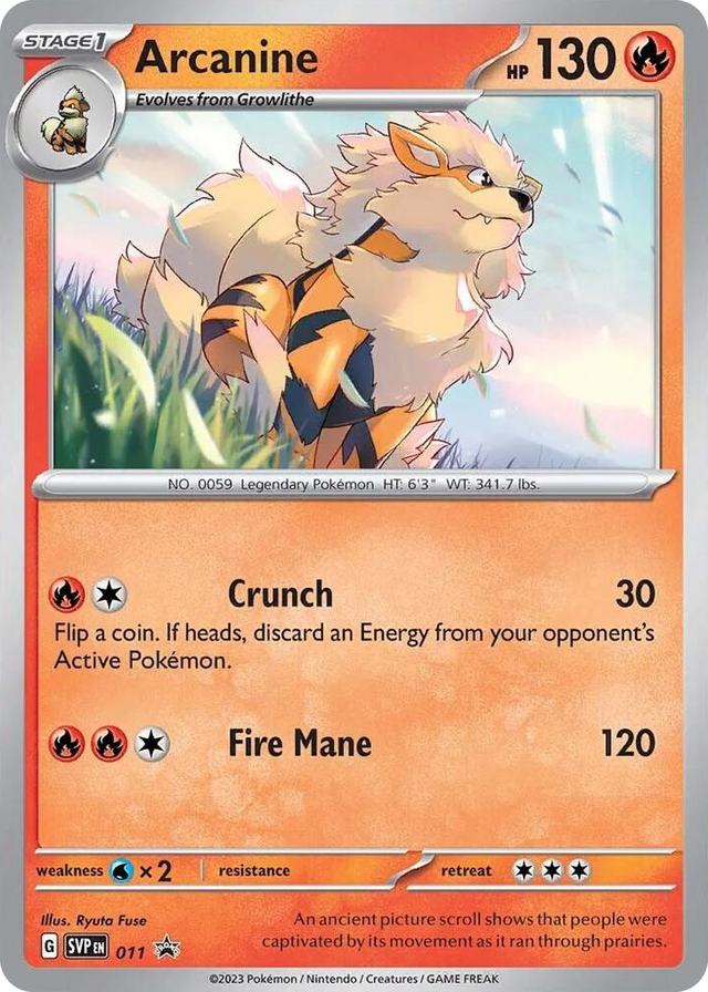0011 Arcanine - 011 Promo Scarlet & Violet Promo Cards