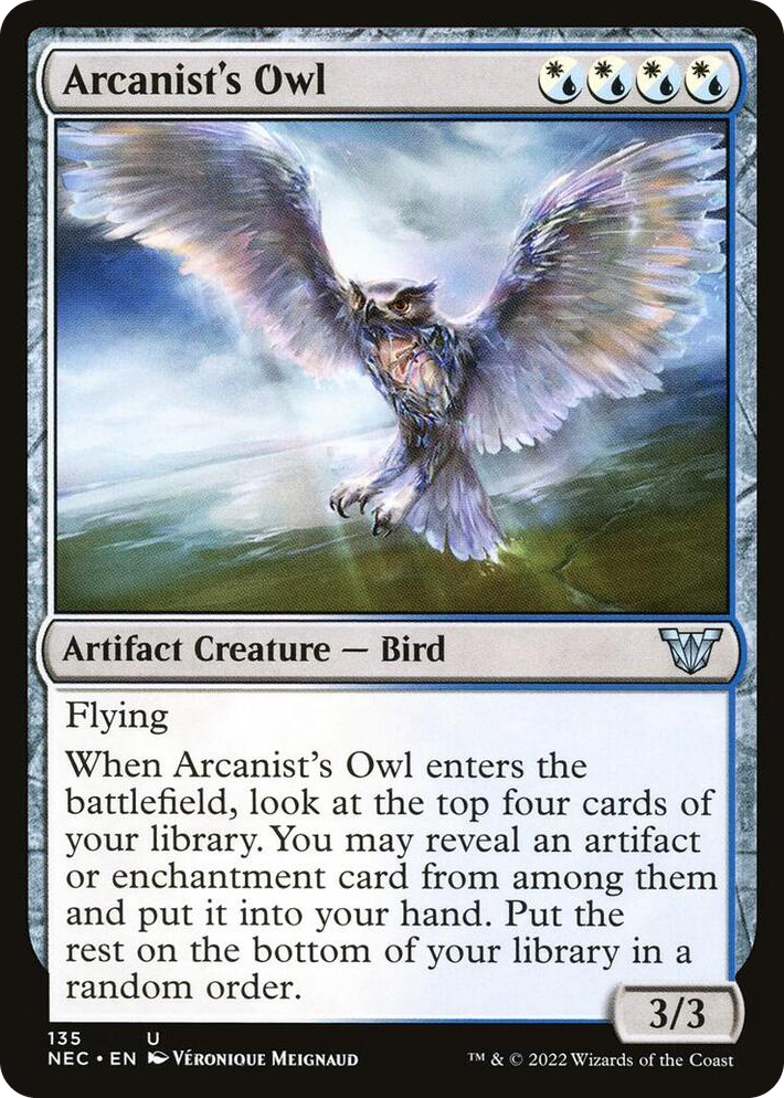 0135 Arcanist's Owl U Commander: Kamigawa: Neon Dynasty
