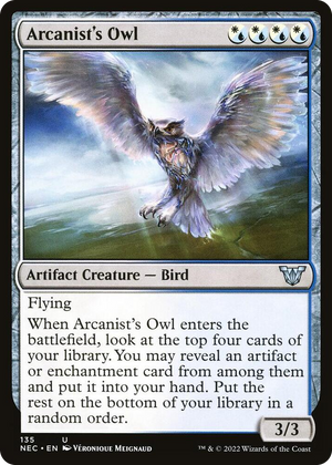 0135 Arcanist's Owl U Commander: Kamigawa: Neon Dynasty