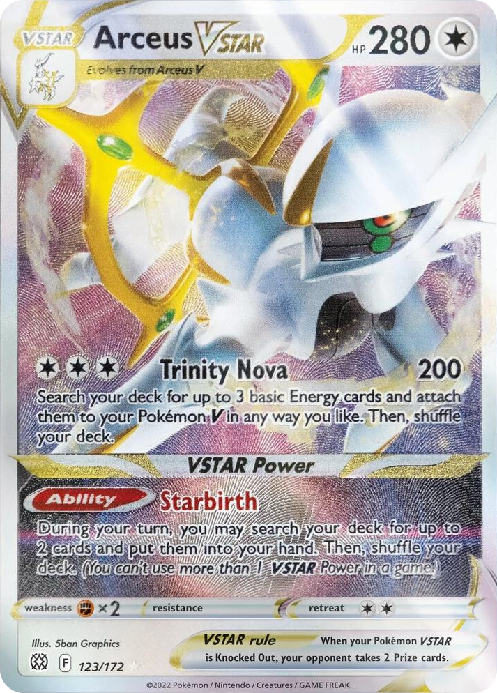 0123 Arceus VSTAR - 123/172 (Metal Card) Promo Miscellaneous Cards & Products