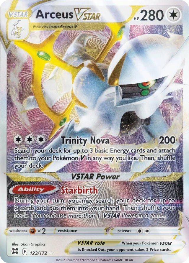 0123 Arceus VSTAR - 123/172 (Metal Card) Promo Miscellaneous Cards & Products