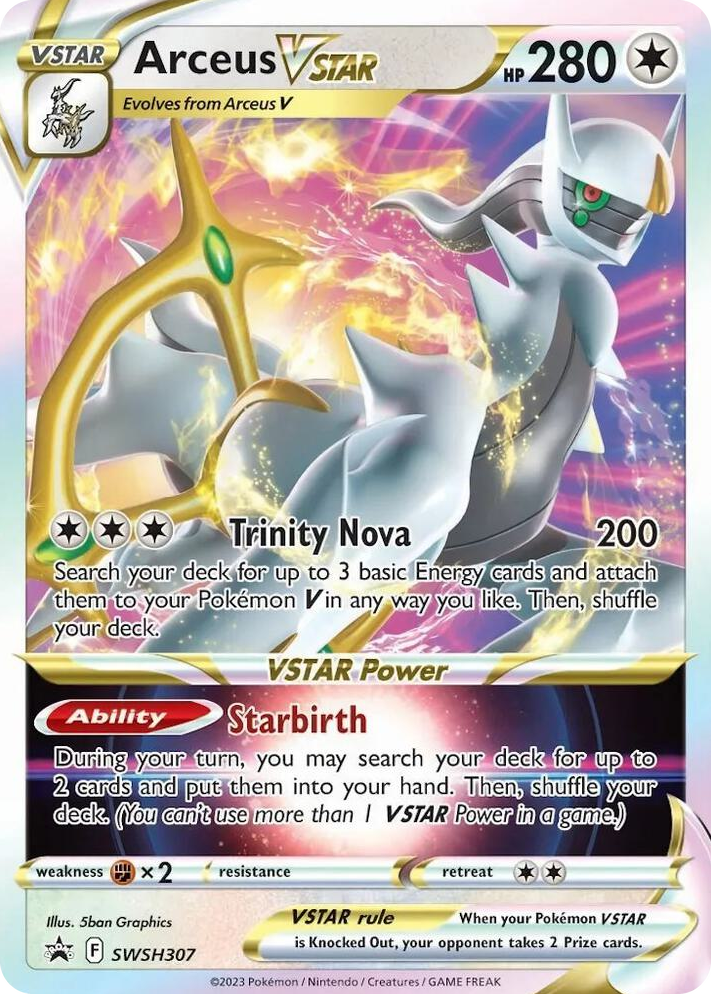 0307 Arceus VSTAR - SWSH307 Promo Sword & Shield Promo Cards