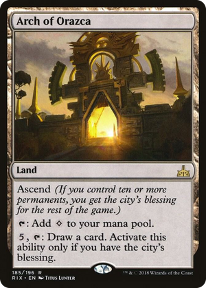 0185 Arch of Orazca R Rivals of Ixalan