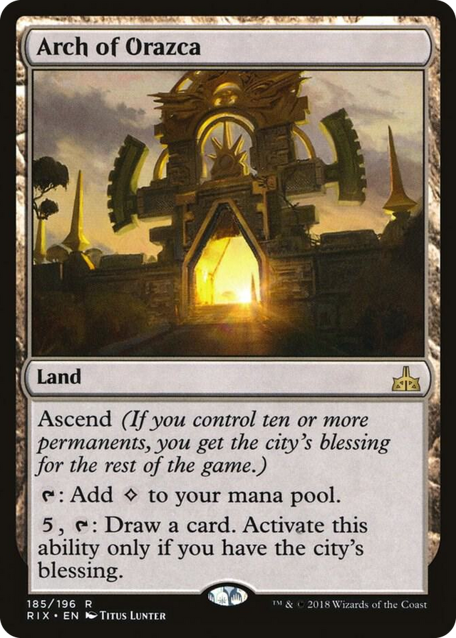 0185 Arch of Orazca R Rivals of Ixalan