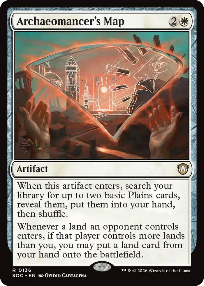 Archaeomancer's Map #136 R - Commander: Secrets of Strixhaven Pokemon card