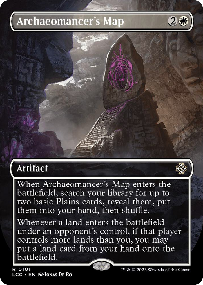 Archaeomancer's Map (Borderless) #101 R - Commander: The Lost Caverns of Ixalan Pokemon card