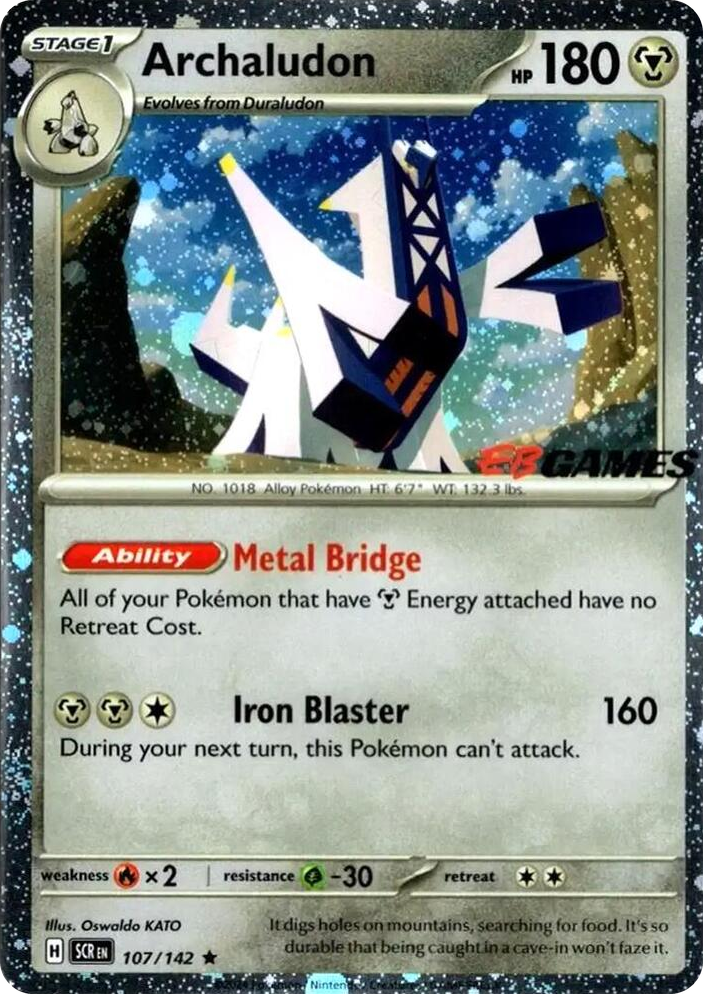 0107 Archaludon (Cosmos Holo) (EB Games Exclusive) Rare Miscellaneous Cards & Products