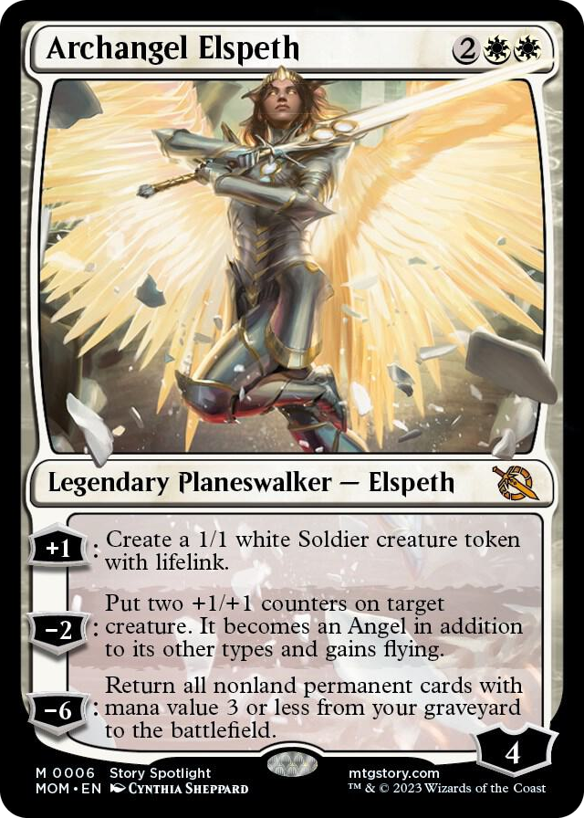 Archangel Elspeth #6 M - March of the Machine Pokemon card