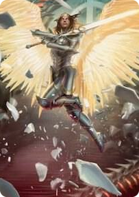 0001 Archangel Elspeth Art Card S Art Series: March of the Machine
