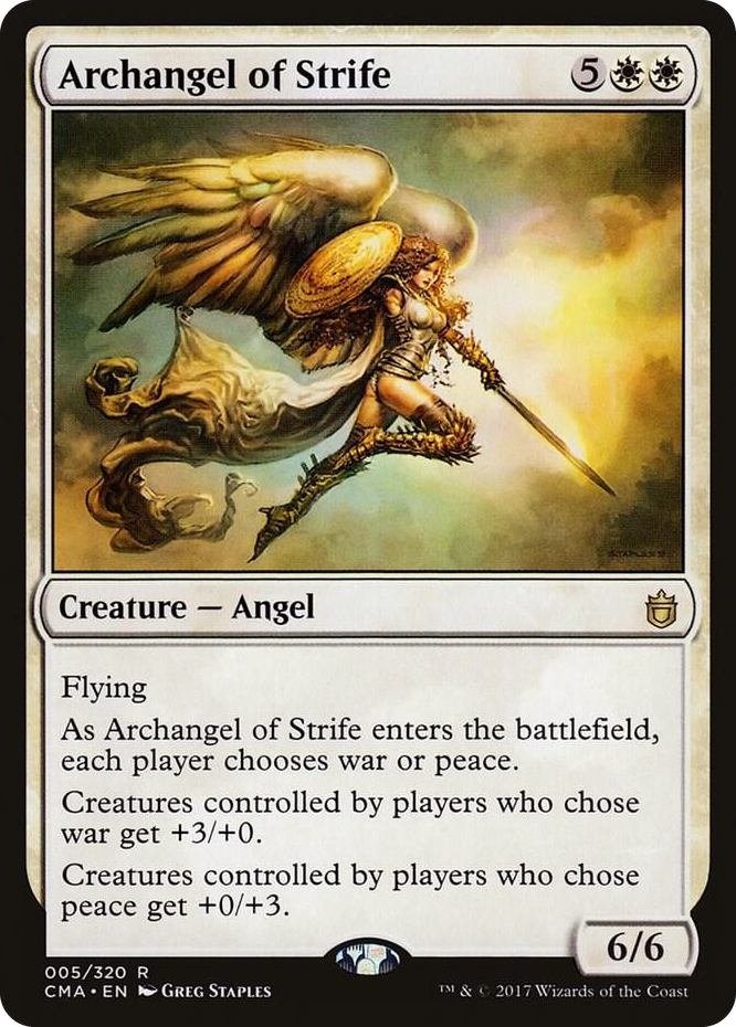 Archangel of Strife #5 R - Commander Anthology Pokemon card