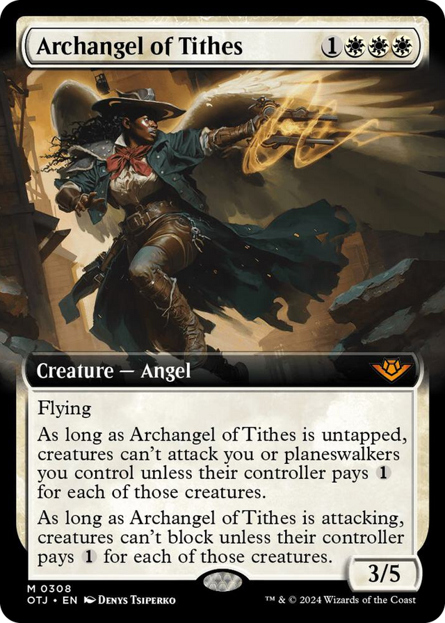 0308 Archangel of Tithes (Extended Art) M Outlaws of Thunder Junction