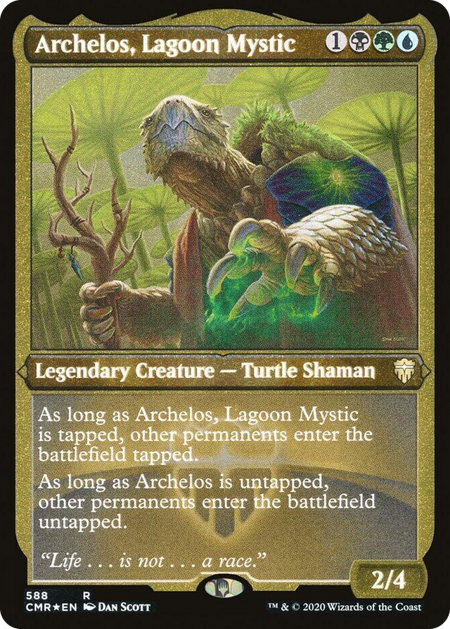 0588 Archelos, Lagoon Mystic (Foil Etched) R Commander Legends