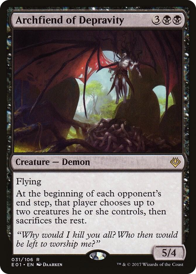 Archfiend of Depravity #31 R - Archenemy: Nicol Bolas Pokemon card