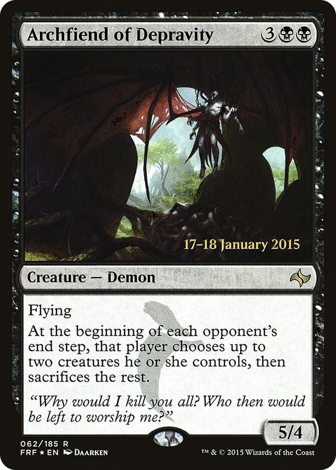 Archfiend of Depravity #62 P - Prerelease Cards Pokemon card