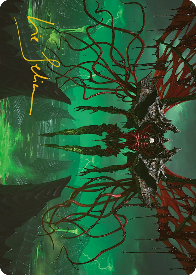 0018 Archfiend of the Dross Art Card (Gold-Stamped Signature) S Art Series: Phyrexia: All Will Be One