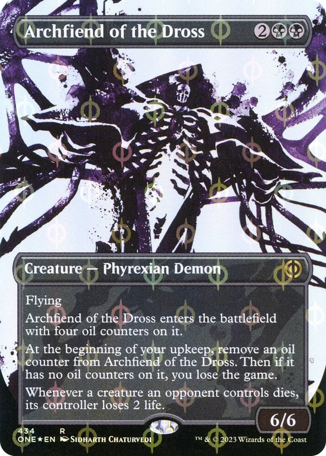 0434 Archfiend of the Dross (Showcase) (Step-and-Compleat Foil) R Phyrexia: All Will Be One