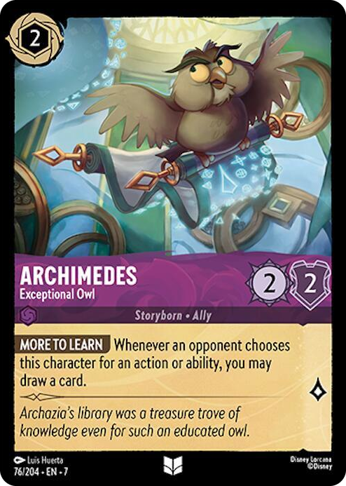 0076 Archimedes - Exceptional Owl Uncommon Archazia's Island
