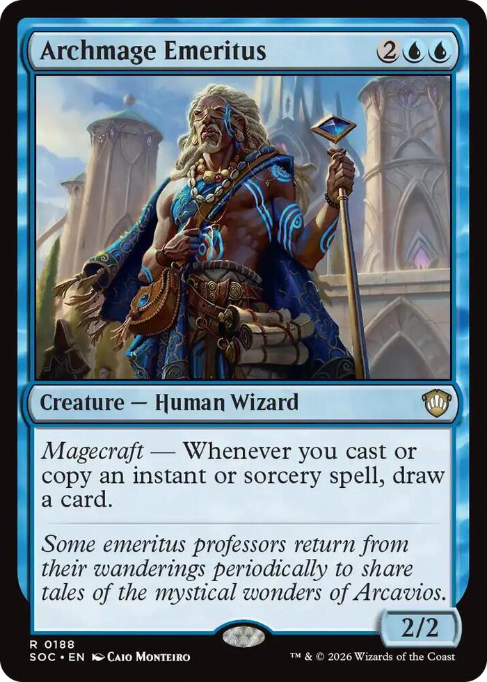 Archmage Emeritus #188 R - Commander: Secrets of Strixhaven Pokemon card