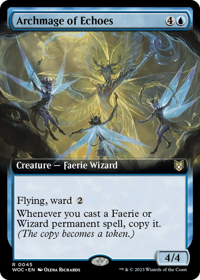 Archmage of Echoes (Extended Art) #45 R - Commander: Wilds of Eldraine Pokemon card