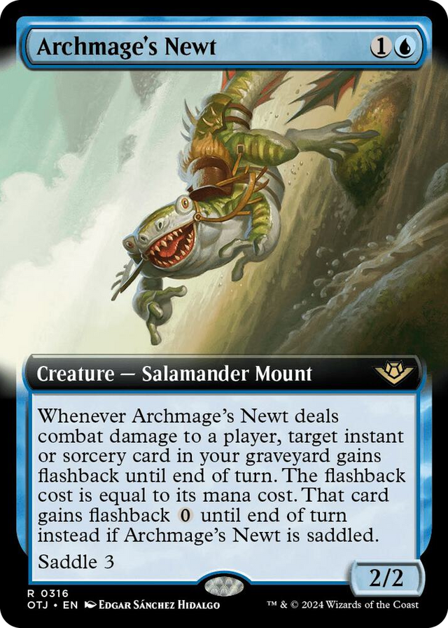 0316 Archmage's Newt (Extended Art) R Outlaws of Thunder Junction