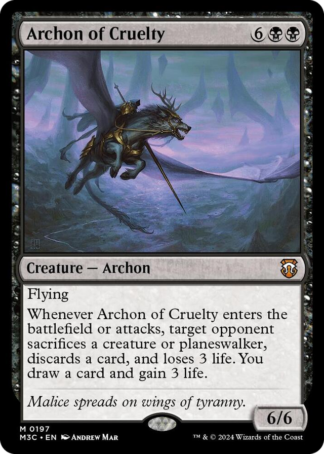 0197 Archon of Cruelty (Ripple Foil) M Commander: Modern Horizons 3