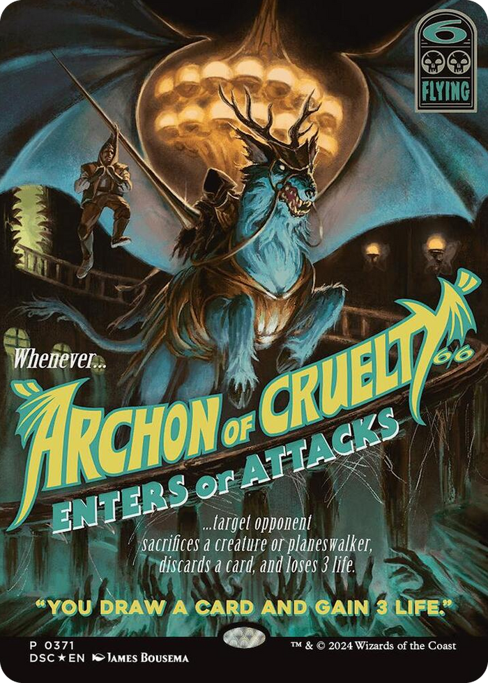 Archon of Cruelty (Showcase) #371 P - Commander: Duskmourn: House of Horror Pokemon card