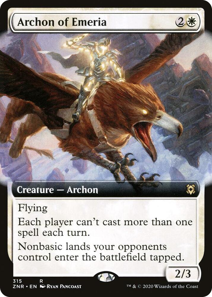 0315 Archon of Emeria (Extended Art) R Zendikar Rising
