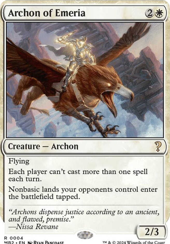 Archon of Emeria (White Border) #4 R - Mystery Booster 2 Pokemon card