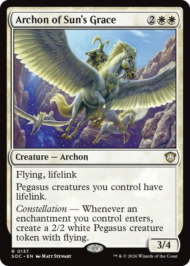 0137 Archon of Sun's Grace R Commander: Secrets of Strixhaven