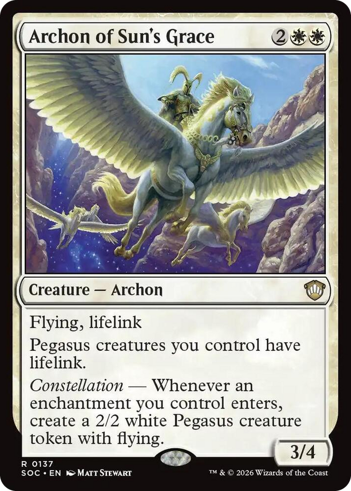 Archon of Sun's Grace #137 R - Commander: Secrets of Strixhaven Pokemon card