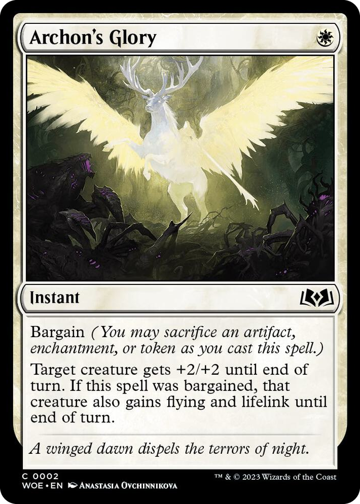 0002 Archon's Glory C Wilds of Eldraine