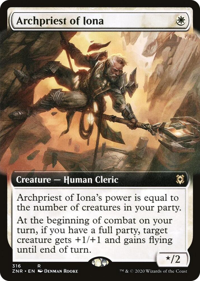 0316 Archpriest of Iona (Extended Art) R Zendikar Rising