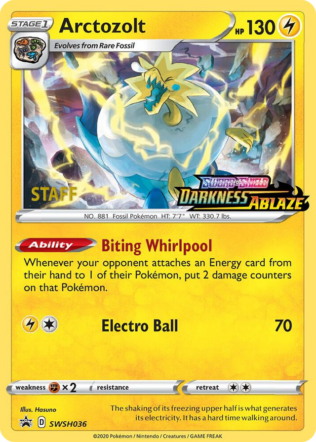 0036 Arctozolt - SWSH036 (Prerelease) [Staff] Promo Sword & Shield Promo Cards