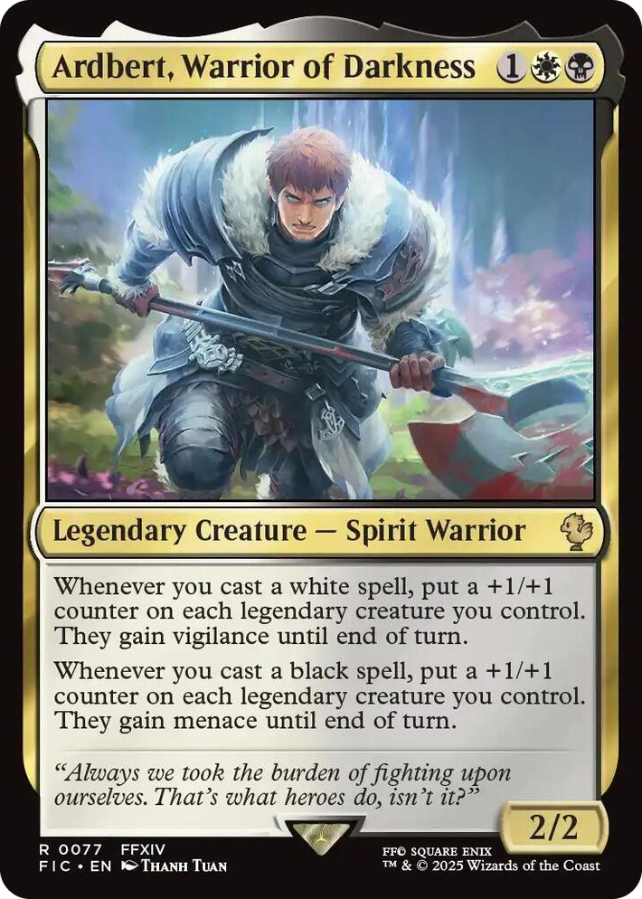 0077 Ardbert, Warrior of Darkness R Commander: FINAL FANTASY