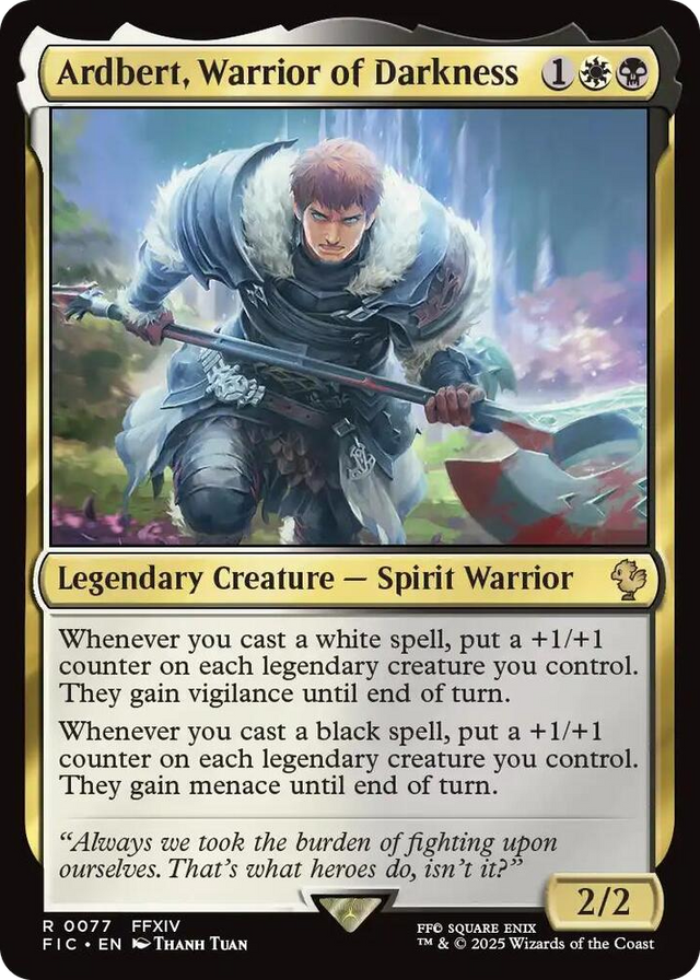0077 Ardbert, Warrior of Darkness R Commander: FINAL FANTASY
