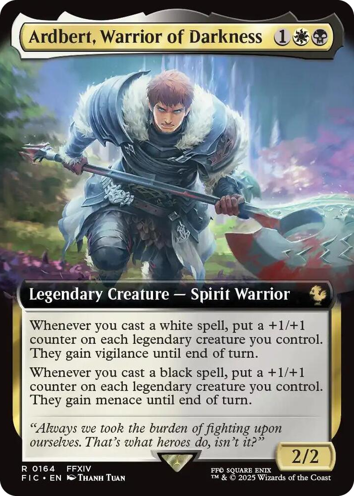 0164 Ardbert, Warrior of Darkness (Extended Art) R Commander: FINAL FANTASY