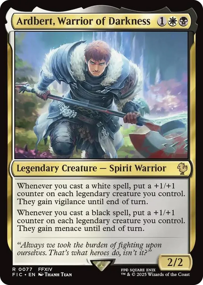 0077 Ardbert, Warrior of Darkness (Surge Foil) R Commander: FINAL FANTASY