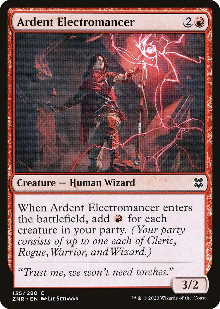 0135 Ardent Electromancer C Zendikar Rising