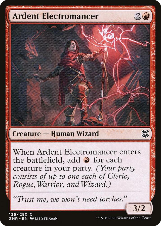0135 Ardent Electromancer C Zendikar Rising