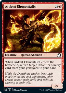 0128 Ardent Elementalist C Innistrad: Midnight Hunt
