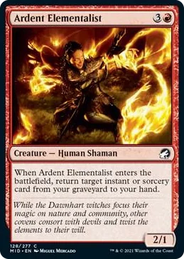 0128 Ardent Elementalist C Innistrad: Midnight Hunt