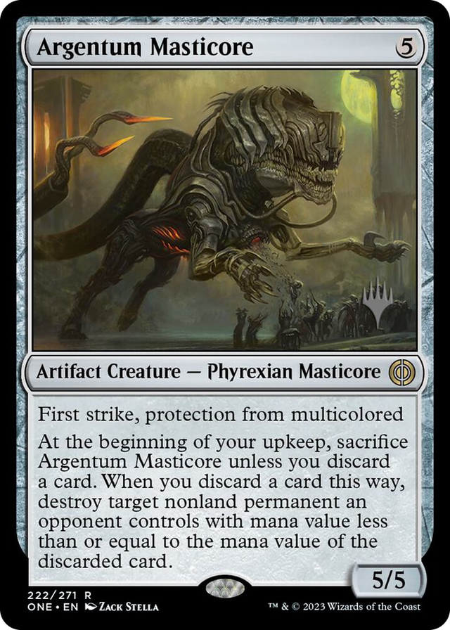 0222 Argentum Masticore R Promo Pack: Phyrexia: All Will Be One